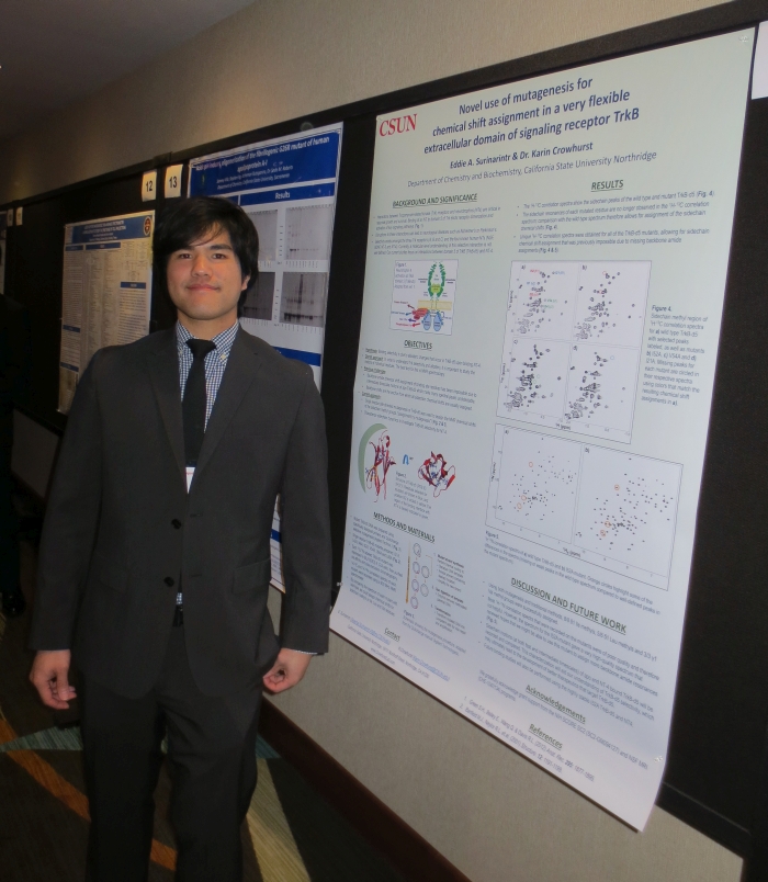 Eddie at his poster - CSUPERB 2016