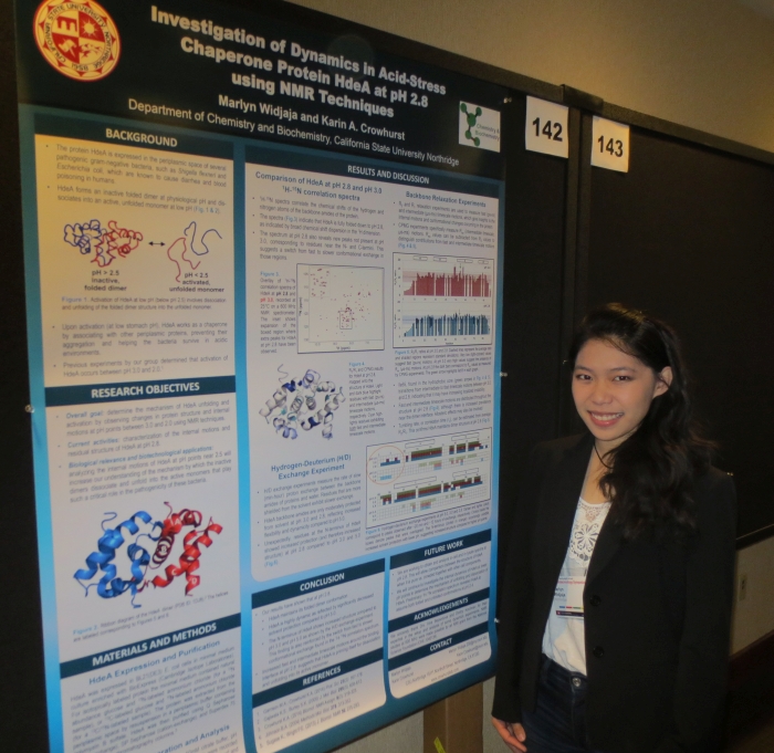 Marlyn at her poster - CSUPERB 2016