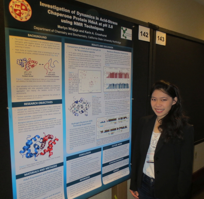Marlyn at her poster - CSUPERB 2016