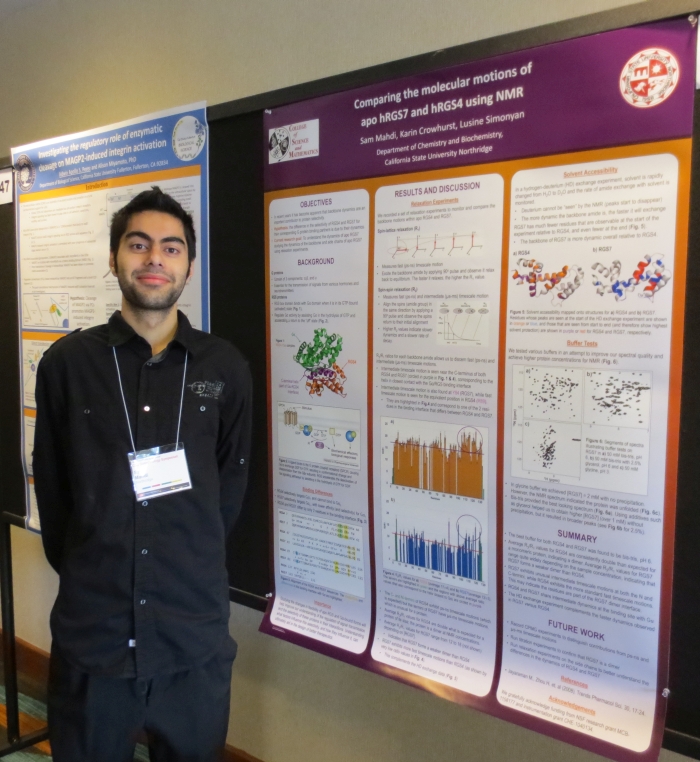 Sam at his poster - CSUPERB 2016 height=
