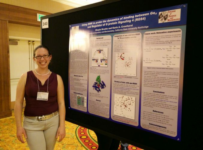 Shayla at her poster - CSUPERB 2015